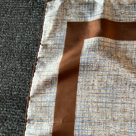 Vintage Christian Dior Silk Scarf Handkerchief - Square 18x18 inches Brown - Picture 13 of 15